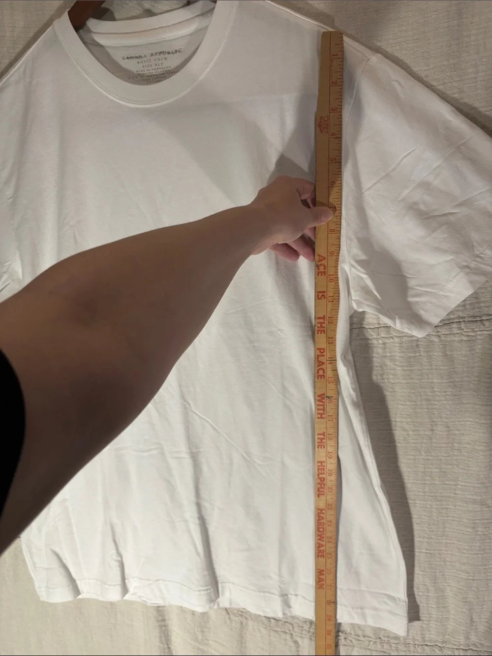 Vintage 90s Banana Republic White Blank Tee 100% Heavyweight Cotton XLT Tall EUC